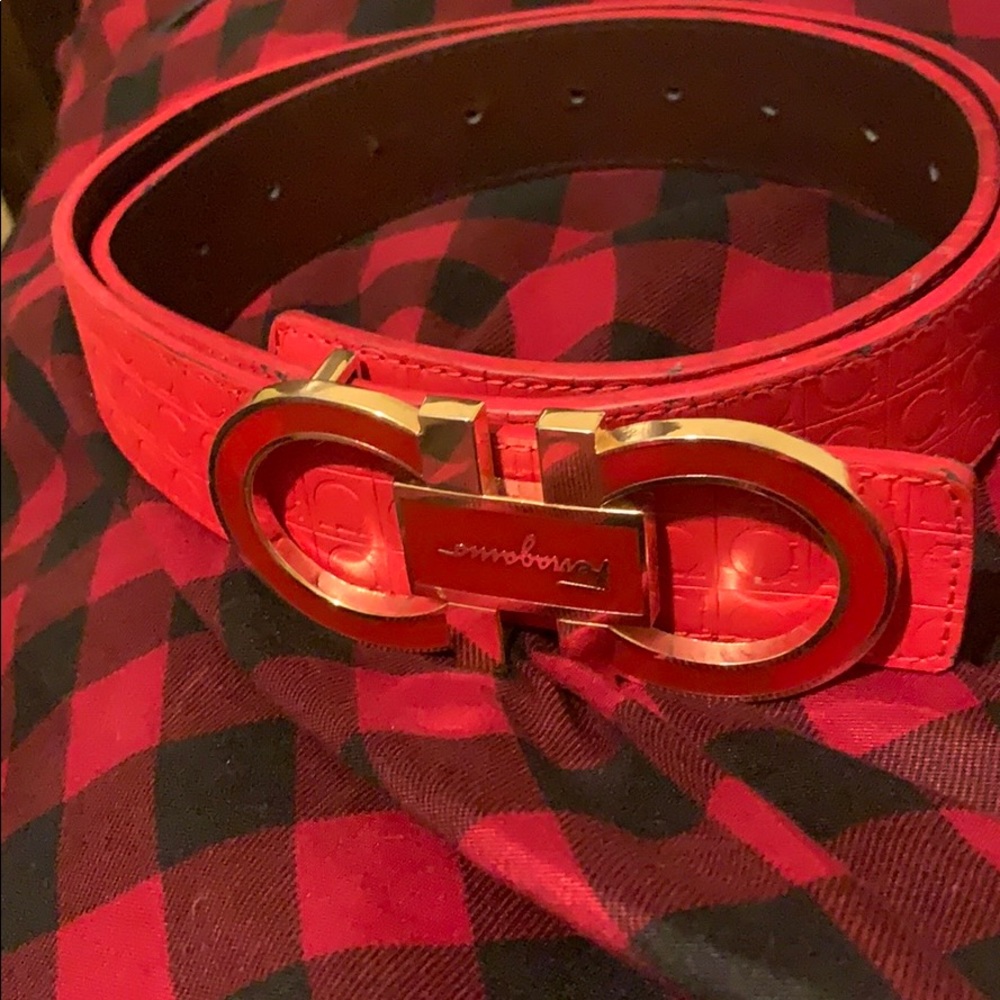 Ferragamo belt Red